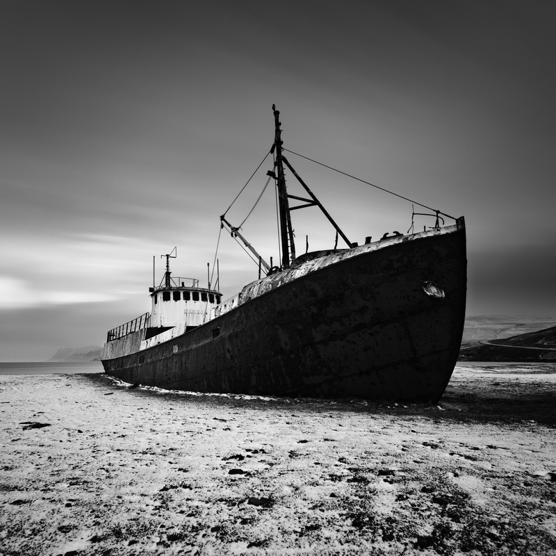 160 Wreck on the beach 2 by Michel Rajkovic